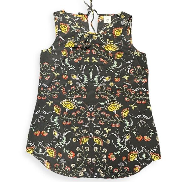 CABI Women’s Black Legend Folklore Print Sleeveless Top Size Small Style #3621 - Picture 2 of 6